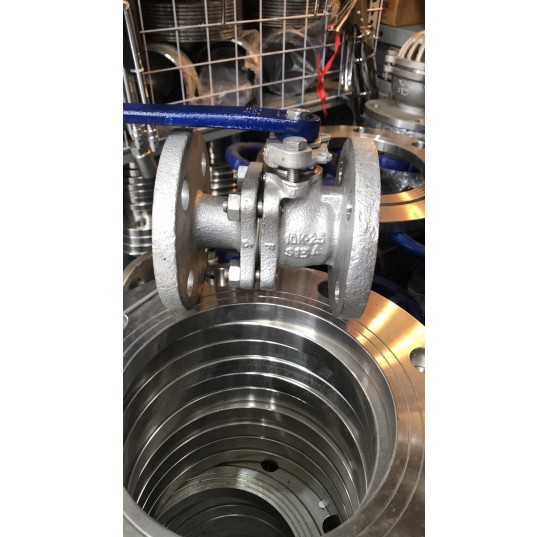 Van bi 2 thân Inox 304 nối bích DN25 Kizt